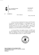 Response by the Delegation of Hungary to the Questionnaire on the Code of Conduct on Politico-Military Aspects of Security