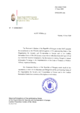 Response by the Delegation of Hungary to the Questionnaire on the Code of Conduct on Politico-Military Aspects of Security