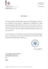 Response by the Delegation of Liechtenstein to the Questionnaire on the Code of Conduct on Politico-Military Aspects of Security