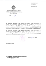 Response by the Delegation of Moldova to the Questionnaire on the Code of Conduct on Politico-Military Aspects of Security