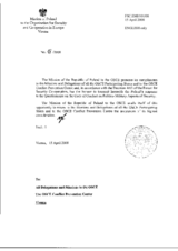 Response by the Delegation of Poland to the Questionnaire on the Code of Conduct on Politico-Military Aspects of Security