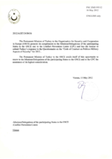 Response by the Delegation of Turkey to the Questionnaire on the Code of Conduct on Politico-Military Aspects of Security