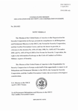 Response by the Delegation of the United States to the Questionnaire on the Code of Conduct on Politico-Military Aspects of Security