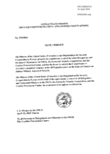 Response by the Delegation of the United States to the Questionnaire on the Code of Conduct on Politico-Military Aspects of Security