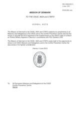 Response by the Delegation of Denmark to the Questionnaire on the Code of Conduct on Politico-Military Aspects of Security