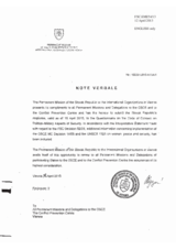 Response by the Delegation of Slovakia to the Questionnaire on the Code of Conduct on Politico-Military Aspects of Security