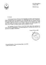 Response by the Delegation of Turkey to the Questionnaire on the Code of Conduct on Politico-Military Aspects of Security