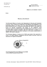 Response by the Delegation of Austria to the Questionnaire on the Code of Conduct on Politico-Military Aspects of Security