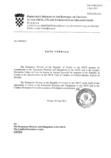 Response by the Delegation of Croatia to the Questionnaire on the Code of Conduct on Politico-Military Aspects of Security