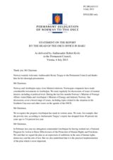 Statement by the Delegation of Norway in response to the report by the Head of the OSCE Office in Baku, Ambassador Koray Targay