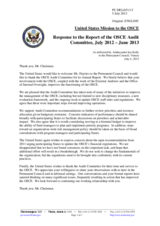 Statement by the Delegation of the United States in response to the Annual Report of the Audit Committee