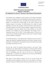 Statement by the Lithuanian Presidency of the Council of the EU on the Twenty-fourth round of the Geneva International Discussions, held in Geneva, Switzerland, on 25 and 26 June 2013