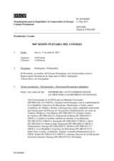 Diario de la 960ª Sesión plenaria del Consejo Permanente 
