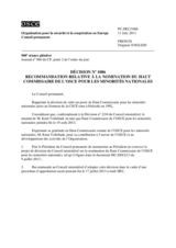 Décision No 1086 du Conseil permanent