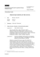 Journal of the 959th Plenary Meeting of the Permanent Council