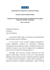 Statement by OSCE Secretary General Lamberto Zannier