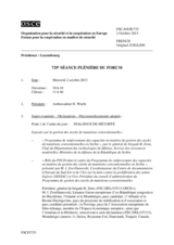 Journal de la 729ème séance plénière du Forum