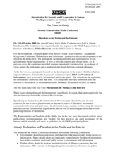 Almaty Declaration on Pluralism in the Media and the Internet