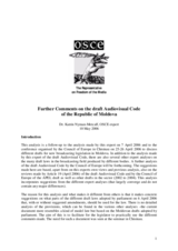 Further comments on the draft Audiovisual Code of the Republic of Moldova