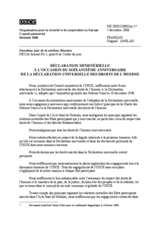 Déclaration ministérielle à l’occasion du soixantième anniversaire de la déclaration universelle des droits de l’homme 