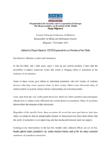 Address by Dunja Mijatović