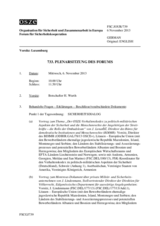 Journal der 733. Plenarsitzung des Forums