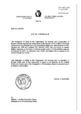 Response by the Delegation of Malta to the Questionnaire on the Code of Conduct on Politico-Military Aspects of Security