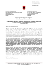 Statement by the Delegation of Albania on the municipal elections in Kosovo, held on 3 November 2013 and 1 December 2013