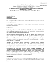 Statement by H.E. Mr. Narong Sasitorn, Deputy Permanent Secretary for Foreign Affairs