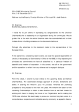 Statement by H.E. Mr. Jose Cesario, Deputy Foreign Minister