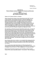 Statement by H.E. Ms. Victoria Nuland, Assistant Secretary for European and Eurasian Affairs