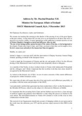 Statement by H.E. Mr. Paschal Donohoe, Minister of State for European Affairs