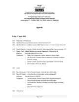 Agenda of the Third Amsterdam Internet Conference