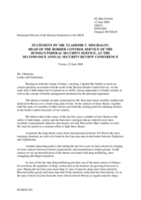 Statement by the Delegation of Russian Federation