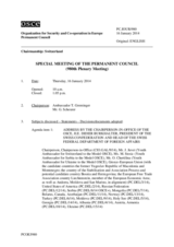 Journal of the 980th Special Plenary Meeting of the Permanent Council Journal of the 980th Special Plenary Meeting of the Permanent Council