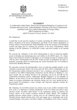 Statement by the Delegation of Moldova in response to the address by the Chairperson-in-Office of the OSCE, H.E. Didier Burkhalter, President of the Swiss Confederation and Head of the Swiss Federal Department of Foreign Affairs