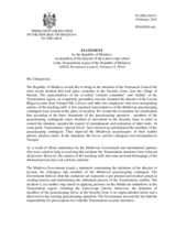 Statement by the Delegation of Moldova on the detention of the director of a Latin-script school in the Transdniestrian region of Moldova