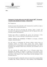 Statement by the Delegation of Sweden on the situation in Ukraine