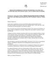 Statement by the Delegation of Lithuania on the situation in Ukraine