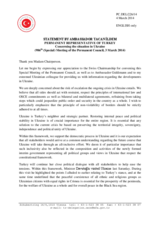 Statement by the Delegation of Turkey on the situation in Ukraine