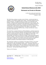 Statement by the Delegation of the United States on the situation in Ukraine