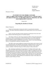 Statement by the Delegation of France on the situation in Ukraine