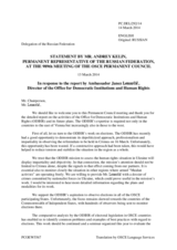 Statement by the Delegation of the Russian Federation in response to the report by the Director of the Office for Democratic Institutions and Human Rights, Ambassador Janez Lenarčič 