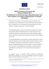Statement by the Greek Presidency of the Council of the EU on the case of Mr. I. Mammadov and Mr. T. Yaqublu in Azerbaijan