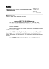 Decisione N.1116 del Consiglio permanente