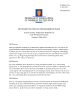 Statement by the Delegation of Norway in response to the presentation of the 2015 Programme Outline by the Secretary General