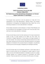 Statement by the Greek Presidency of the Council of the EU on the cases of Mr. R. Mirkadirov and of Mr. A. and Ms. L. Yunus in Azerbaijan