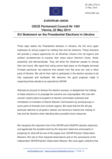 Statement by the Greek Presidency of the Council of the EU on the presidential elections in Ukraine, to be held on 25 May 2015