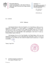 Response by the Delegation of the Czech Republic to the Questionnaire on the Code of Conduct on Politico-Military Aspects of Security