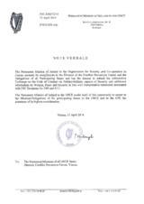 Response by the Delegation of Ireland to the Questionnaire on the Code of Conduct on Politico-Military Aspects of Security